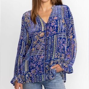 Johnny Was Joasie Velvet Burnout Blouse